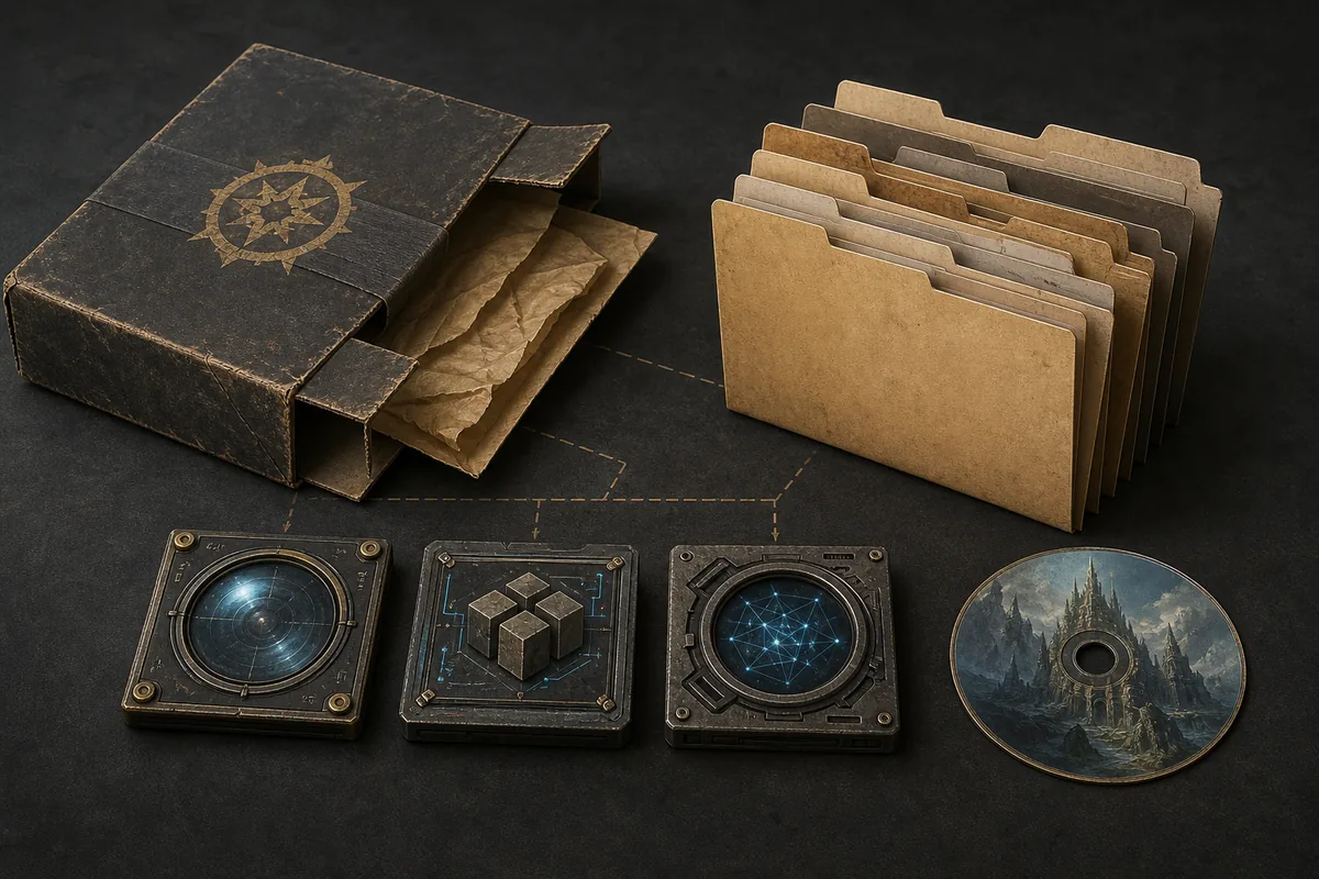 Illustration eines Legacy-Addon-Archivs mit Ordnern und Modulen