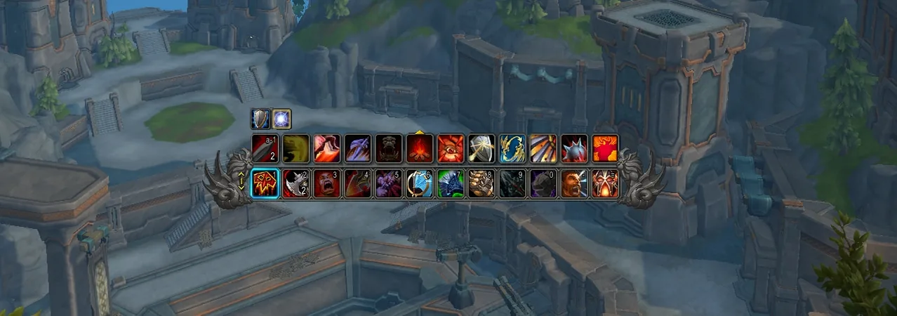 Barra di World of Warcraft con Assistente a tasto singolo